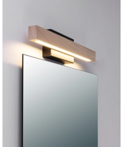 APPLIQUE LED ONLI "DORA" METALLO E LEGNO, 60X5,6X8 CM